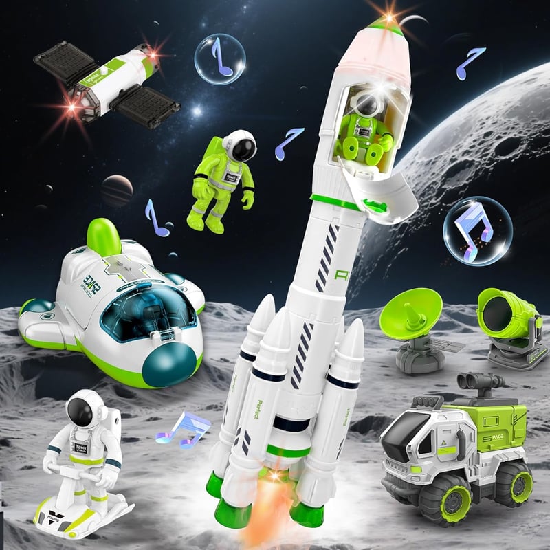 Raketen-Spielzeug für Kinder – Space Shuttle Geschenk 3-8 Jahre