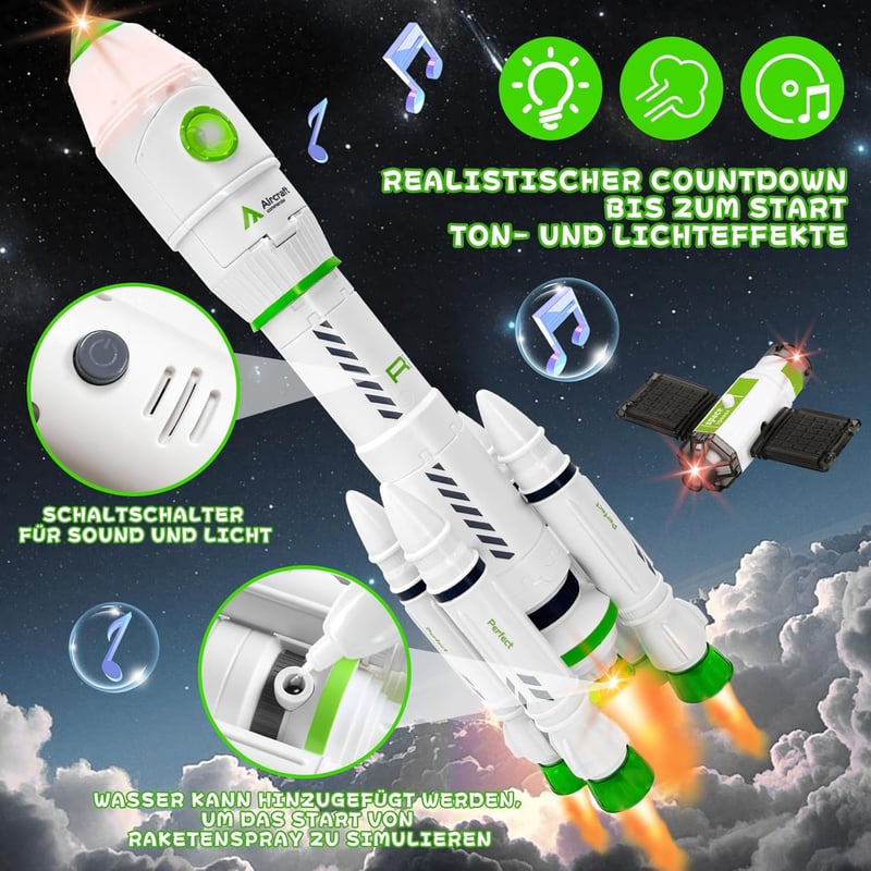 Raketen-Spielzeug für Kinder – Space Shuttle Geschenk 3-8 Jahre