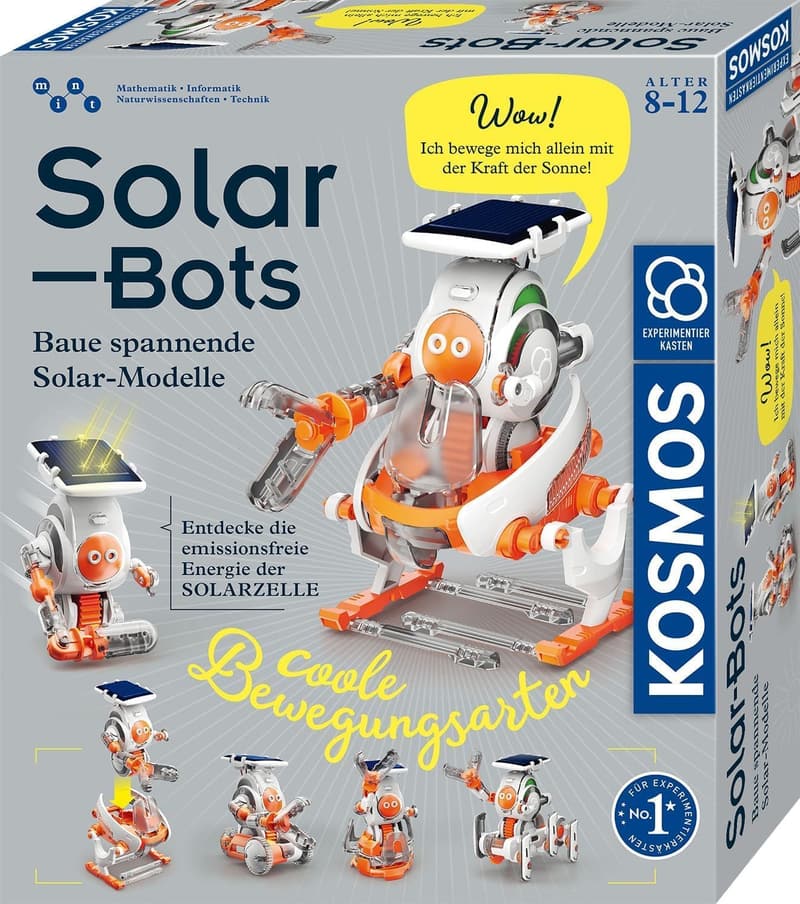 Solar-Bausatz für Roboter: 8 Modelle, Experimentierkasten für Kinder 8-12 Jahre