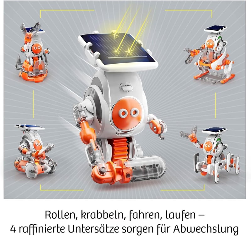 Solar-Bausatz für Roboter: 8 Modelle, Experimentierkasten für Kinder 8-12 Jahre