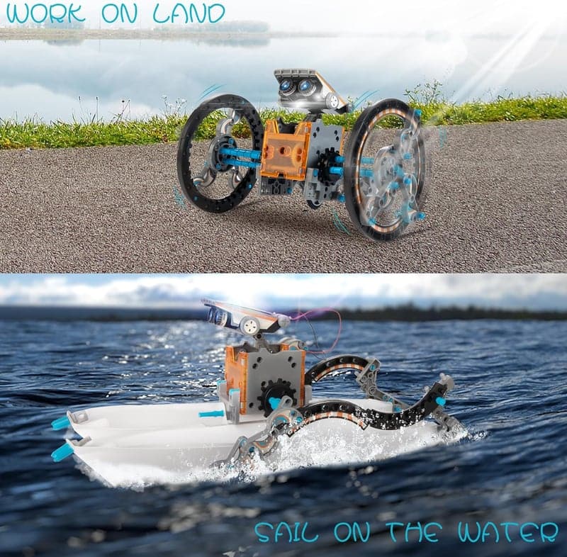 KIDWILL 14-in-1 Solar Roboter Set für Kinder ab 8 Jahren, STEM Spielzeug