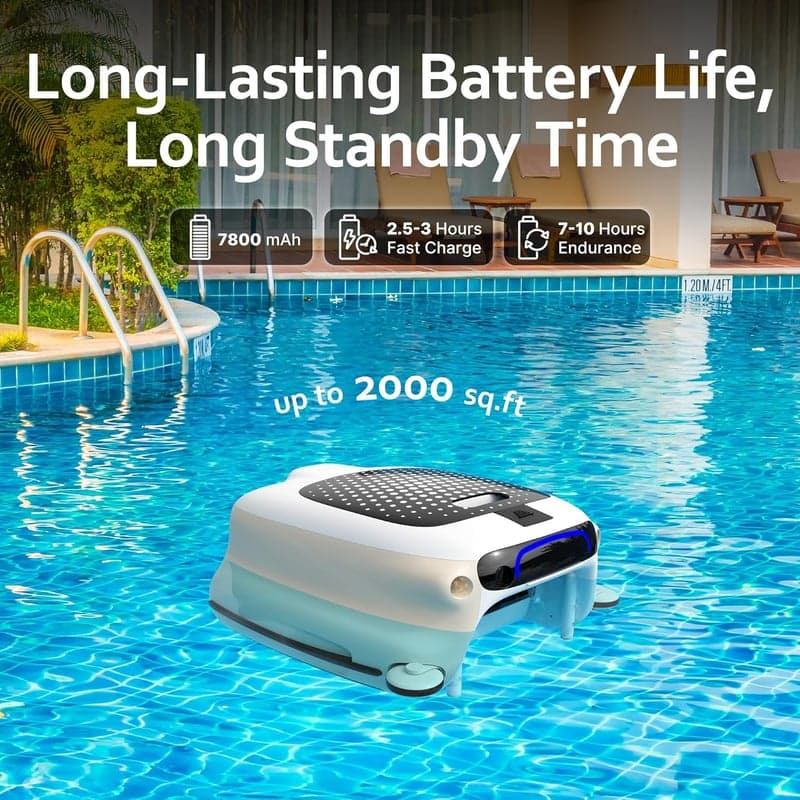 POOLPURE Poolskimmer mit Fernsteuerung und 7800mAh Akku