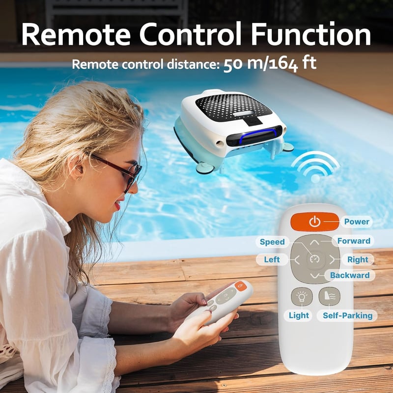 POOLPURE Poolskimmer mit Fernsteuerung und 7800mAh Akku