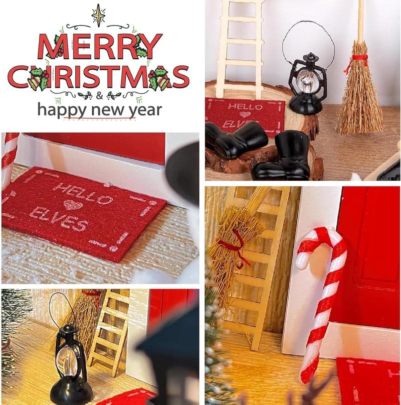 Wichteltür Set mit Zubehör für Weihnachtsdeko