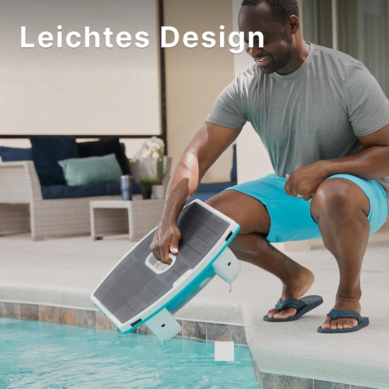 Automatischer Poolskimmer mit Bluetooth und Solaraufladung