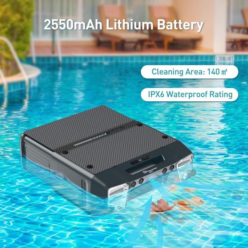 EVERCROSS BOT Y80 Solarbetriebener Poolroboter mit 12 Std. Akkulaufzeit