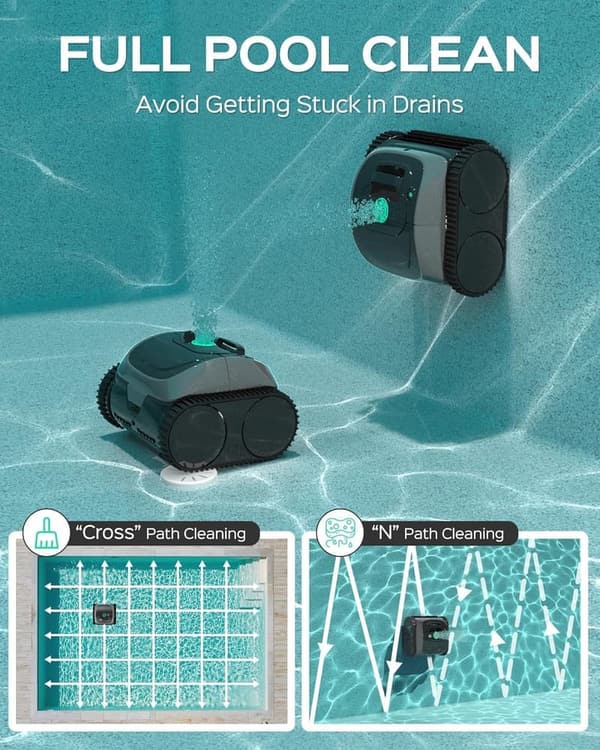 Intelligenter Akku-Poolroboter für automatische Reinigung bis 150 m²