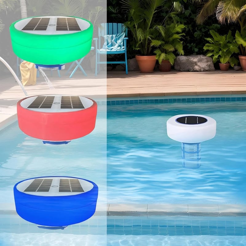 Solarbetriebener Pool-Ionizer mit Kupferionisierung und LED-Leuchten