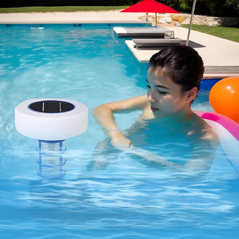 Solarbetriebener Pool-Ionizer mit Kupferionisierung und LED-Leuchten