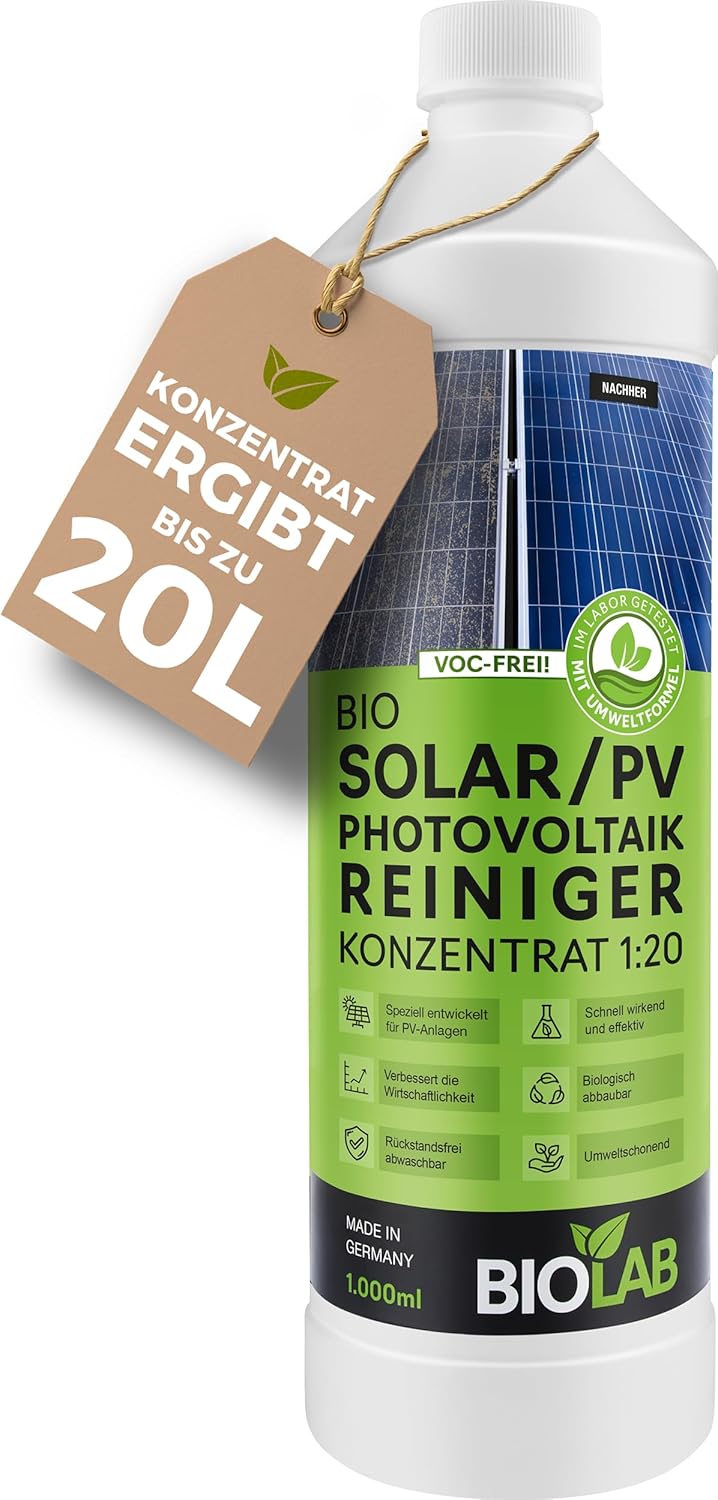 BIOLAB Photovoltaik-Reiniger Konzentrat 1:20 für Solaranlagen