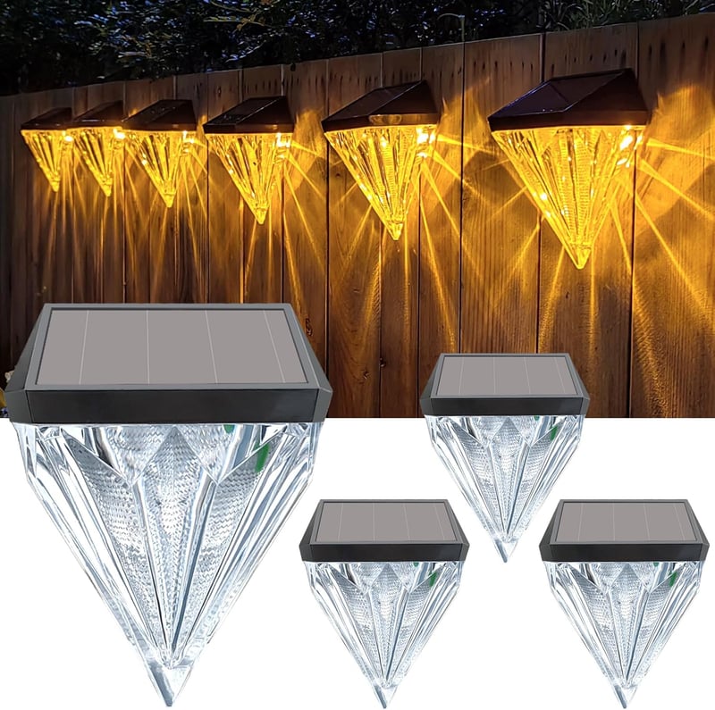 Wasserdichte Solarlampen für den Garten – 4er Set mit Amberlicht