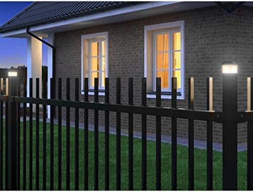 LED Solarlampe für Garten mit Dämmerungssensor, warmweiß 4000K