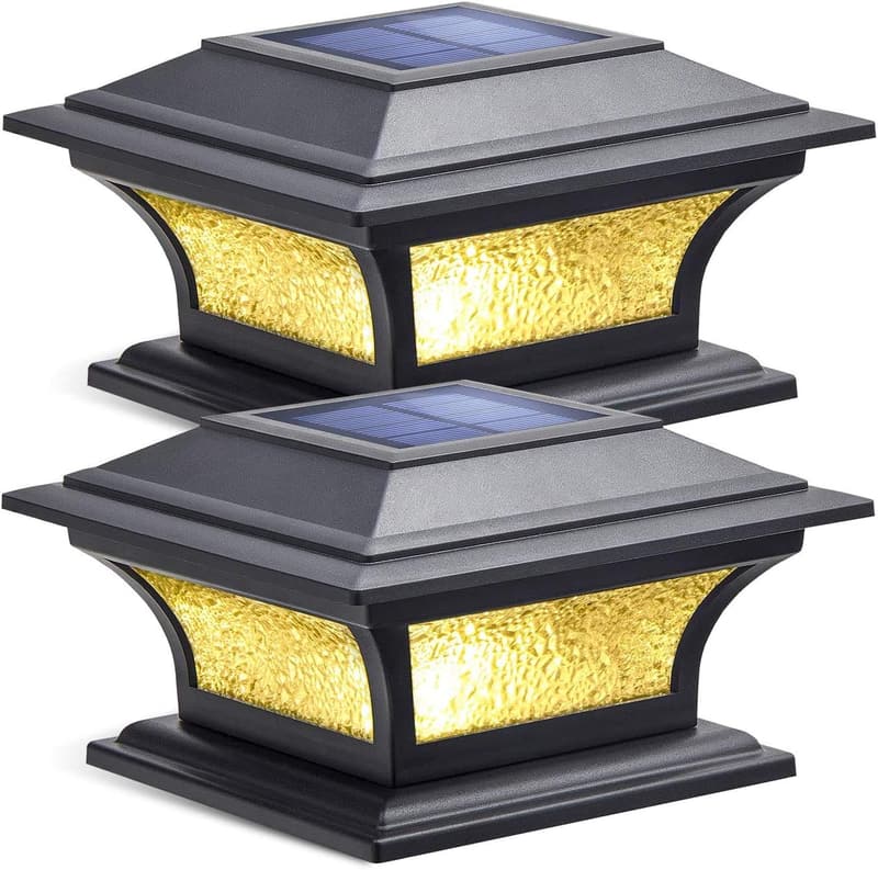 Solarleuchten für Garten - 2 Modi, wasserdicht, 2er Set mit Glas