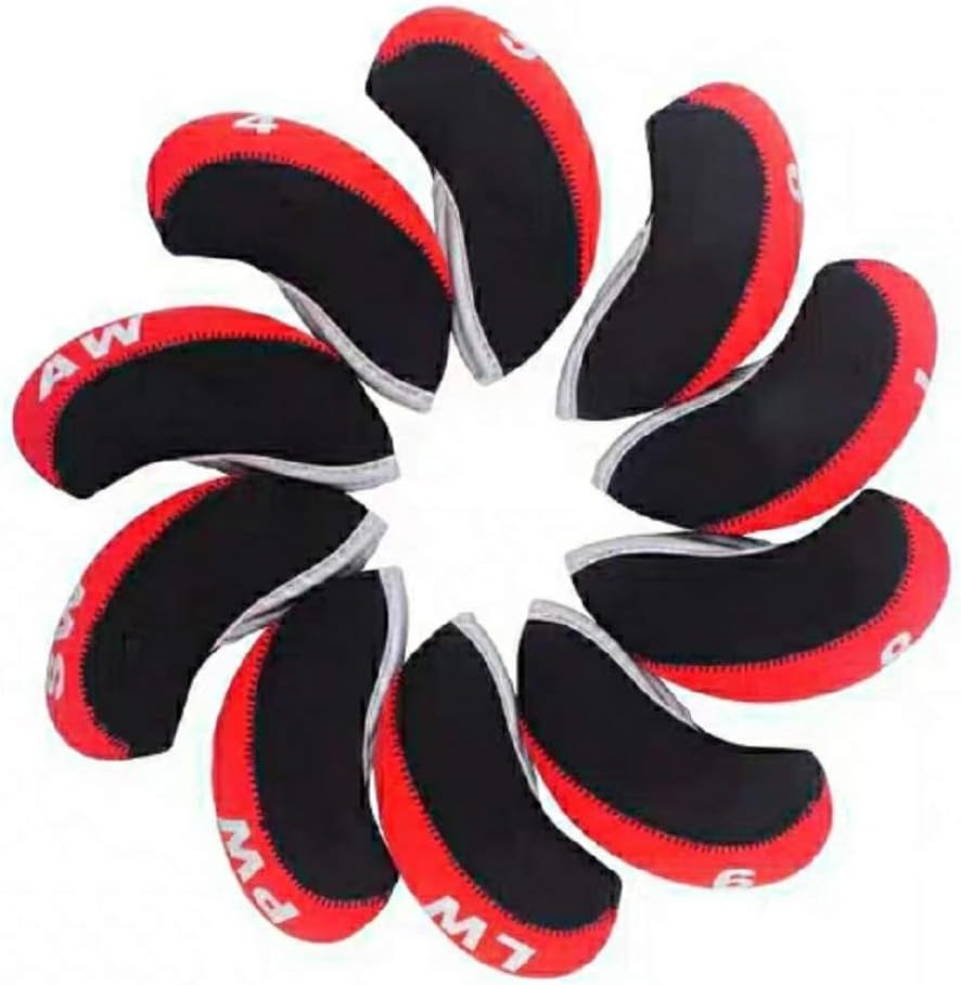 Golf Schlägerkopfschutz 12er-Set aus elastischem Neopren mit Nummern für Golfer