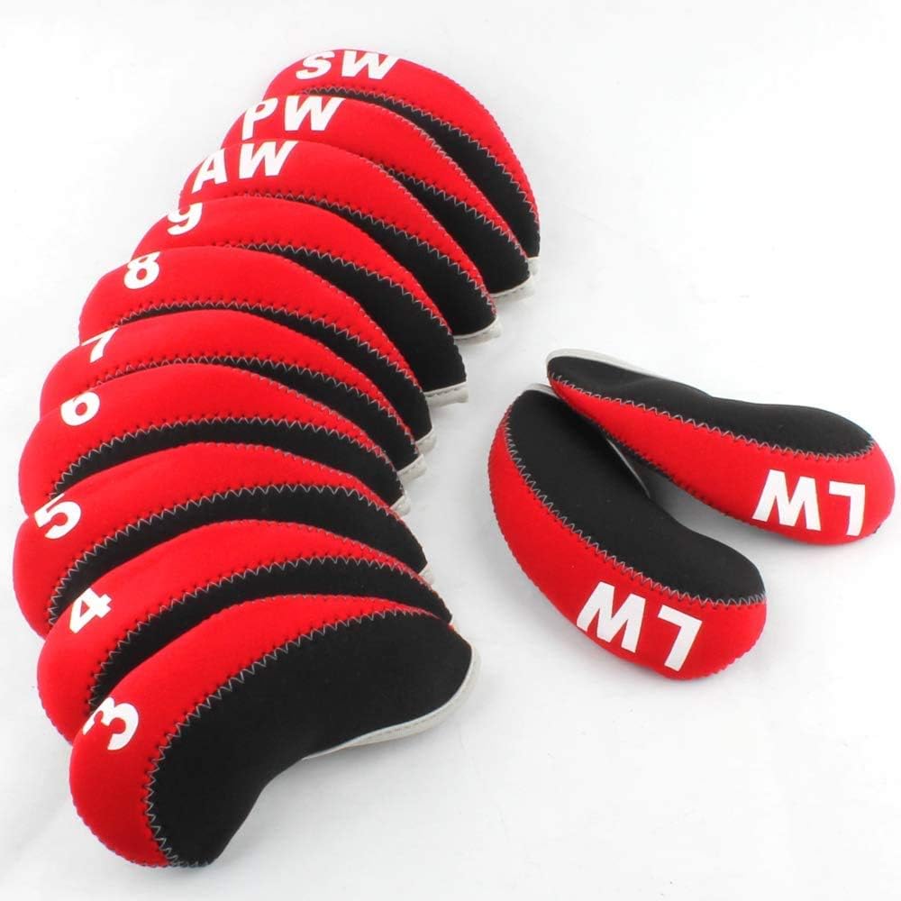 Golf Schlägerkopfschutz 12er-Set aus elastischem Neopren mit Nummern für Golfer