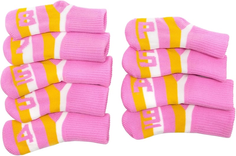 Set aus 9 Strickgarn Abdeckungen für Eisen Kopf Schläger