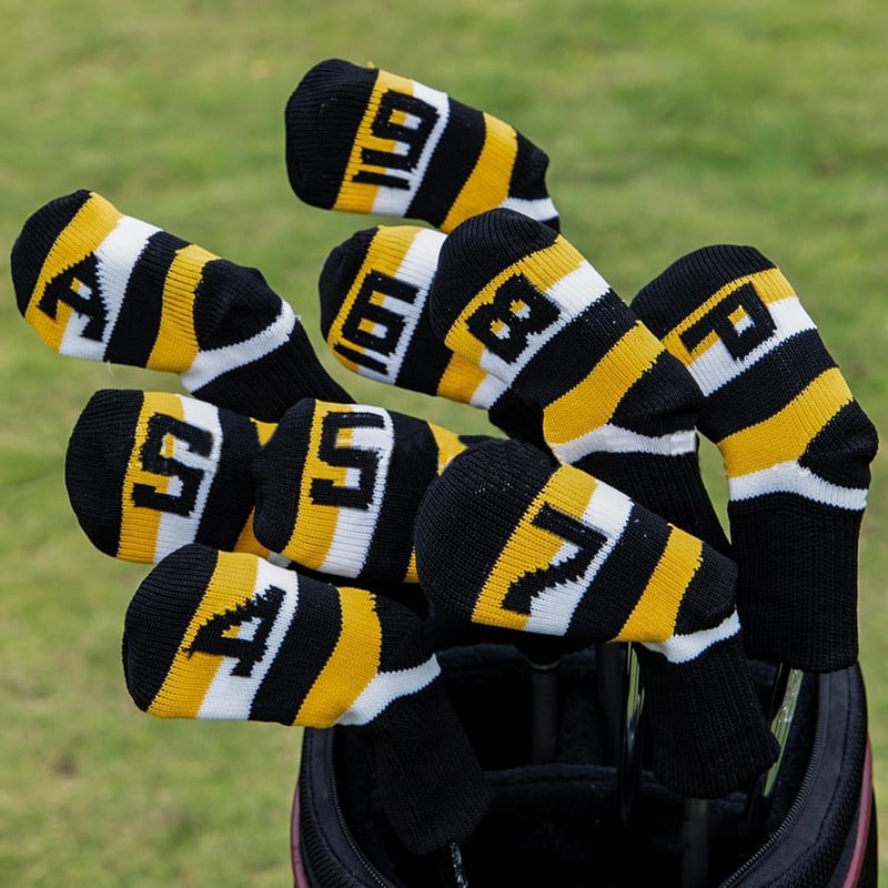 Set aus 9 Strickgarn Abdeckungen für Eisen Kopf Schläger