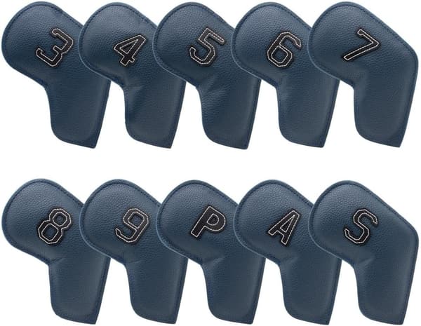 Golf Eisen Kopf Abdeckungen – 10er Set für Wedges (Dunkelblau)