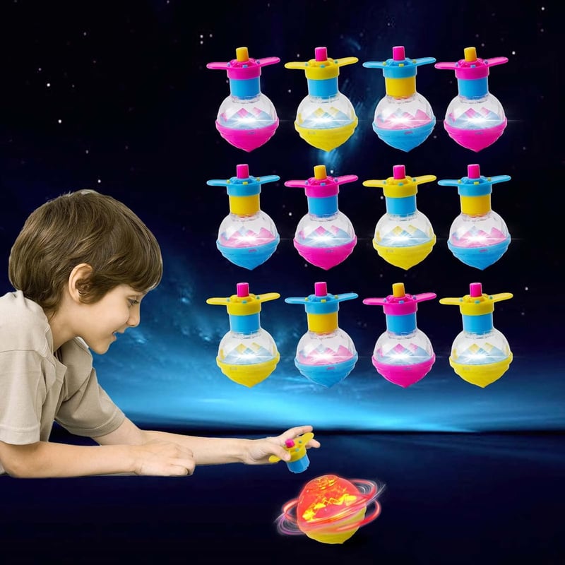 12 Stück LED Gyroskop Spielzeug für Kindergeburtstags-Mitgebsel
