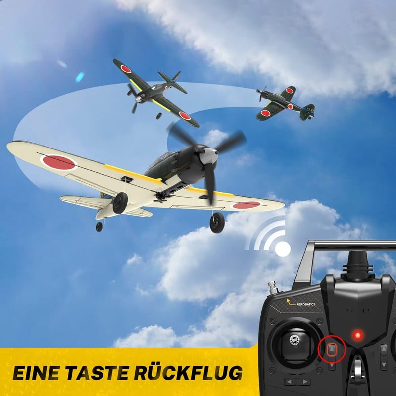 Ferngesteuertes 4-CH A6M Zero Flugzeug mit 6-Achsen Gyroskop für Anfänger