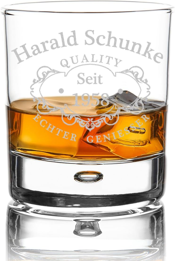 Personalisierbares Whiskeyglas mit Gravur - Geburtstagsgeschenk für Männer