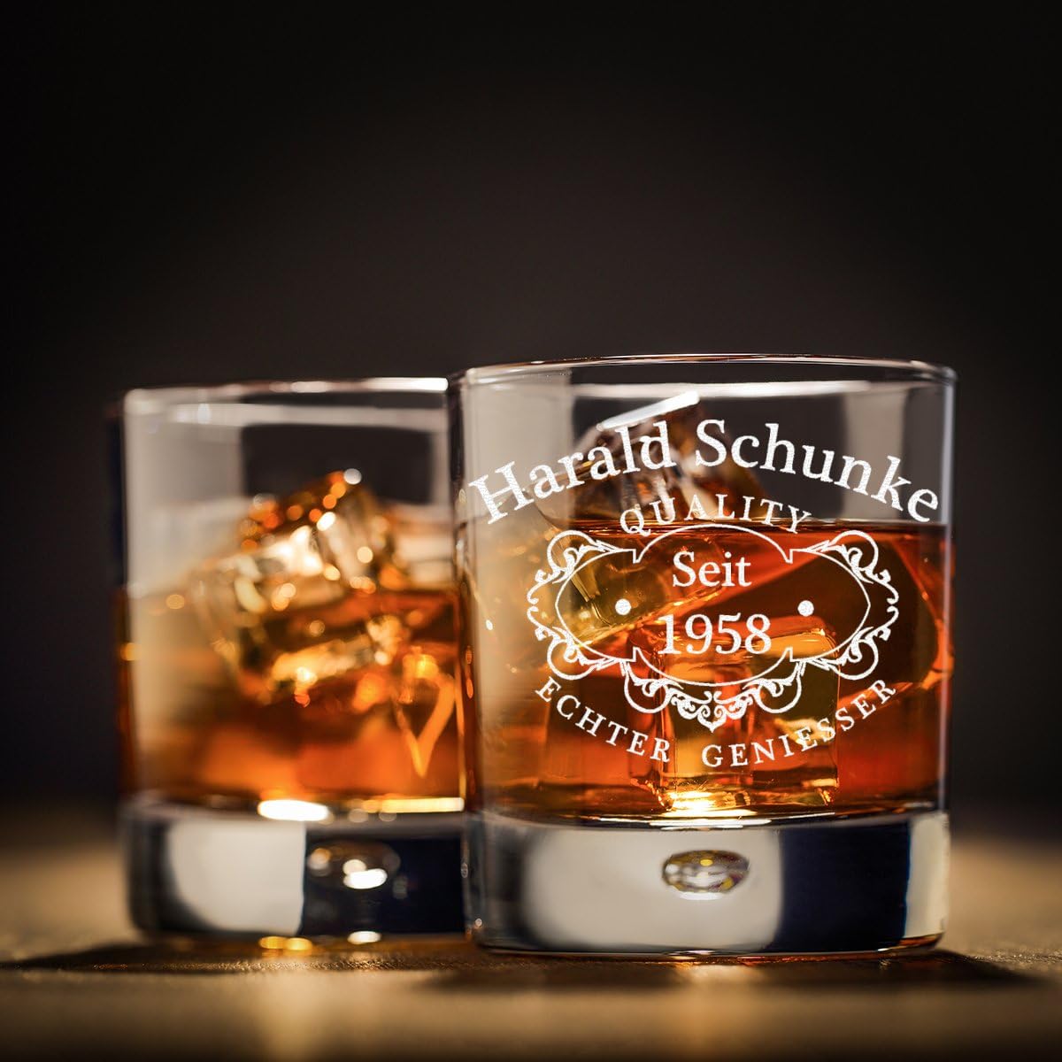 Personalisierbares Whiskeyglas mit Gravur - Geburtstagsgeschenk für Männer