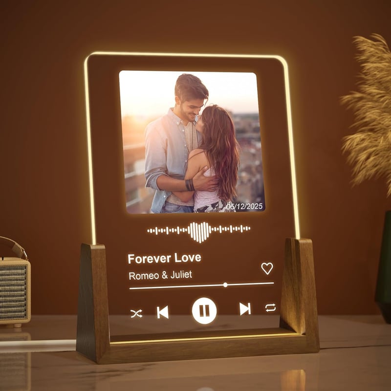 Personalisierte Spotify Glasplatte für Valentinstag – Geschenk für Paare