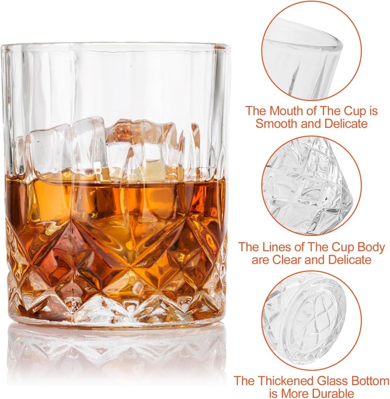 Whiskeygläser-Set aus Kristall, 6 Stück, spülmaschinenfest – Geschenk für Whisky-Liebhaber