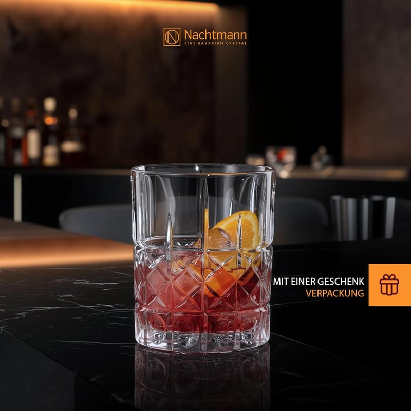 Nachtmann Highland 4er Set Kristallglas Tumbler, spülmaschinenfest