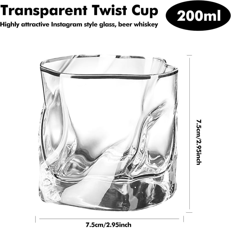 Whiskygläser Set aus Kristall, 6 Stück, 200 ml – Perfekte Geschenke für Whisky-Liebhaber
