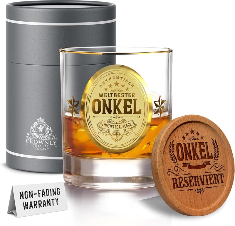 Personalisiertes Whisky Glas für Onkel - Geburtstagsgeschenk