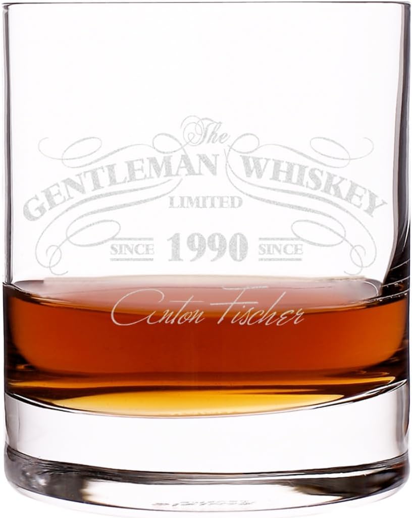 Whiskeyglas mit Gravur für Herren – Gentleman Design