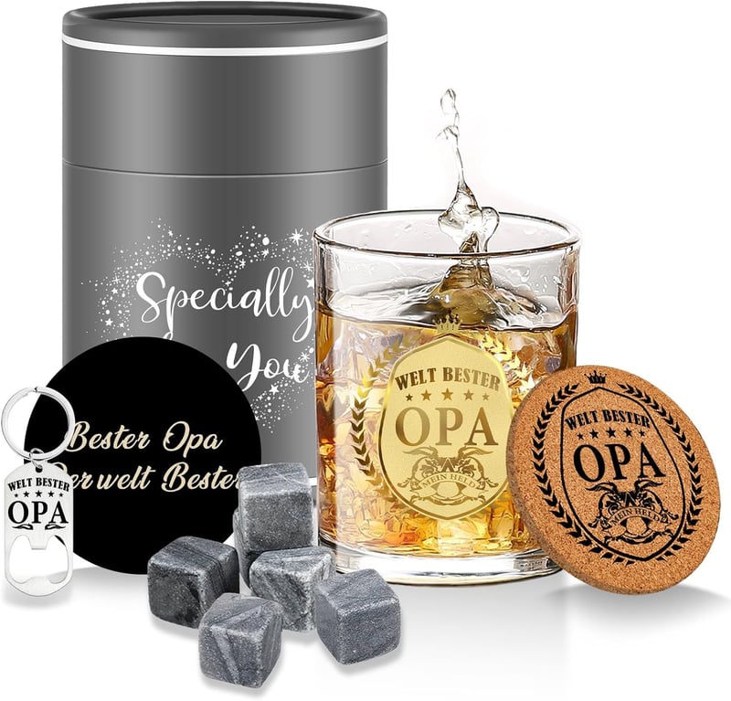 Personalisierte Whiskygläser für Opa – Geburtstagsgeschenk oder Vatertag