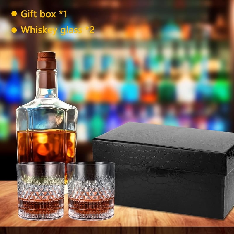 Personalisierte Whiskygläser im Set für Männer, 2 x 330ml