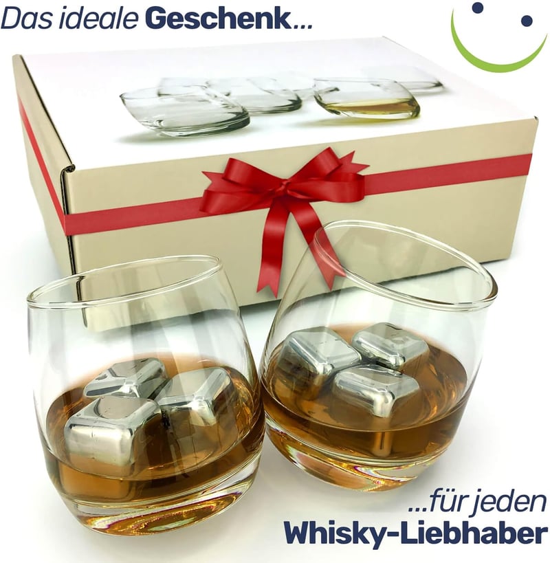 Whiskygläser-Set mit 6 Wackelgläsern - 200 ml, ideal zum Verschenken