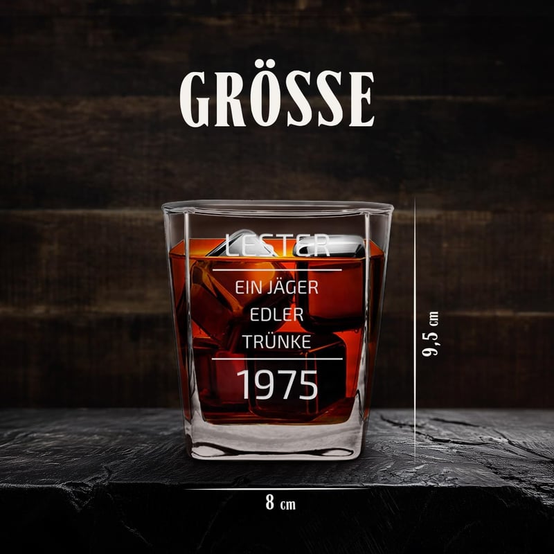 Personalisierbares Whiskyglas mit Gravur - 250 ml - Geschenk für Männer