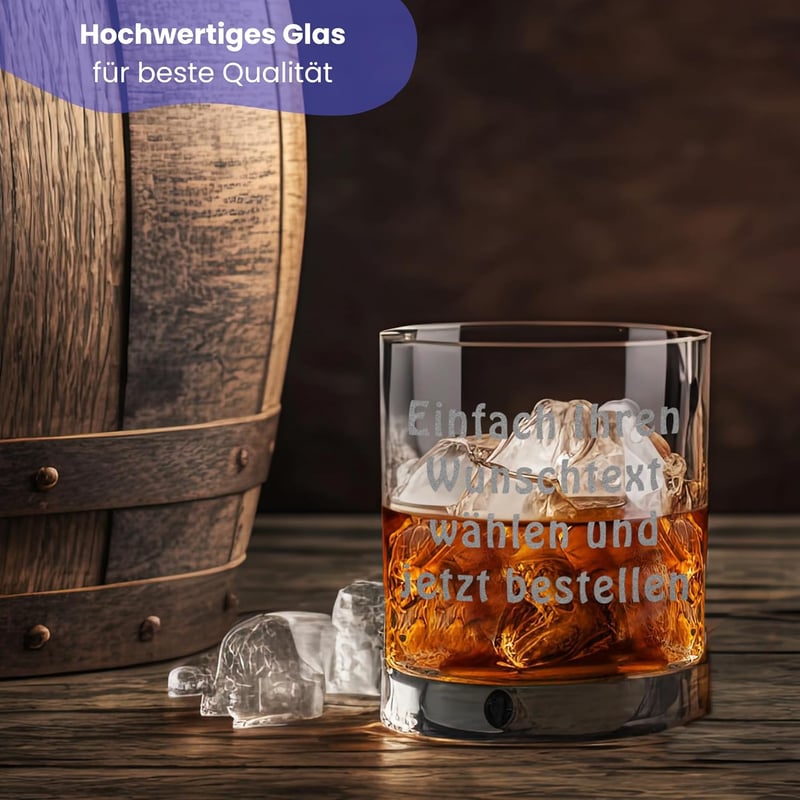 Personalisiertes Whiskyglas mit Gravur für Männer und Frauen