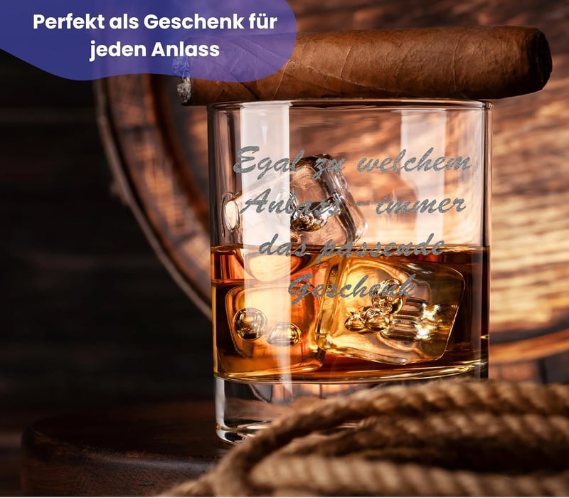 Personalisiertes Whiskyglas mit Gravur für Männer und Frauen
