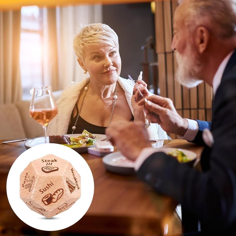 Jahrestag-Würfel für Paare zur Essensentscheidung, 12-seitig