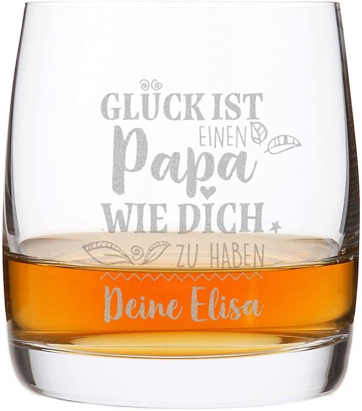 Vatertagsgeschenk Whiskyglas mit Gravur – 