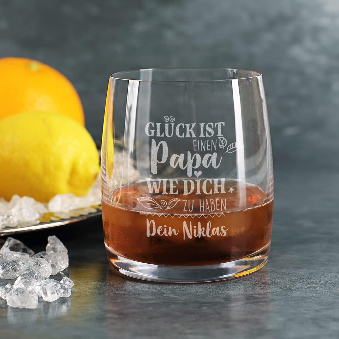 Vatertagsgeschenk Whiskyglas mit Gravur – 