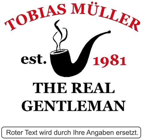 Personalisierte Whiskygläser 330 ml für Männer – Gravur mit Motiv Real Gentleman