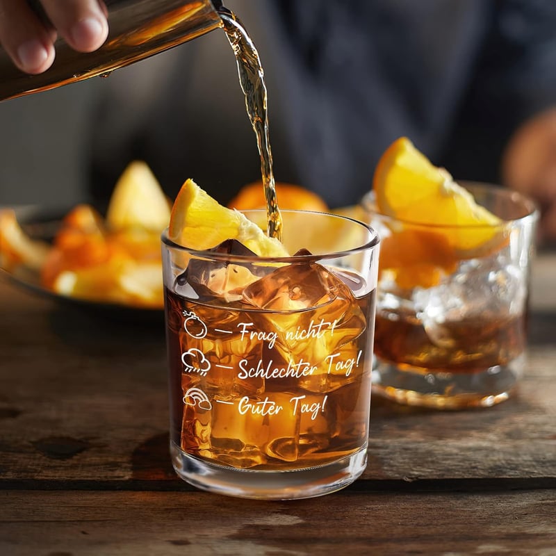 Personalisierte Whiskygläser mit Gravur für Männer - 10oz