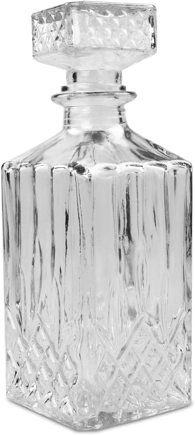 Klassische Glaskaraffe für Whisky - 800 ml, ideal für Genussliebhaber