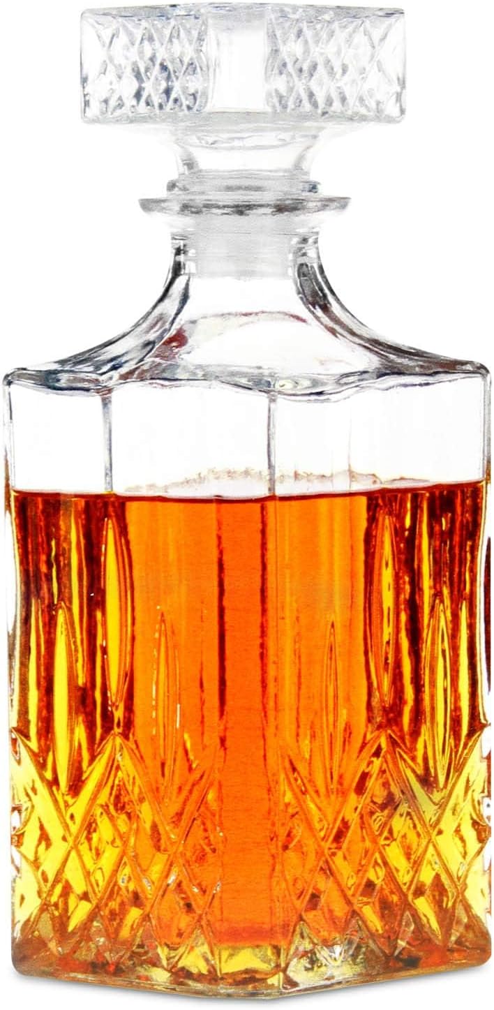 Klassische Glaskaraffe für Whisky - 800 ml, ideal für Genussliebhaber