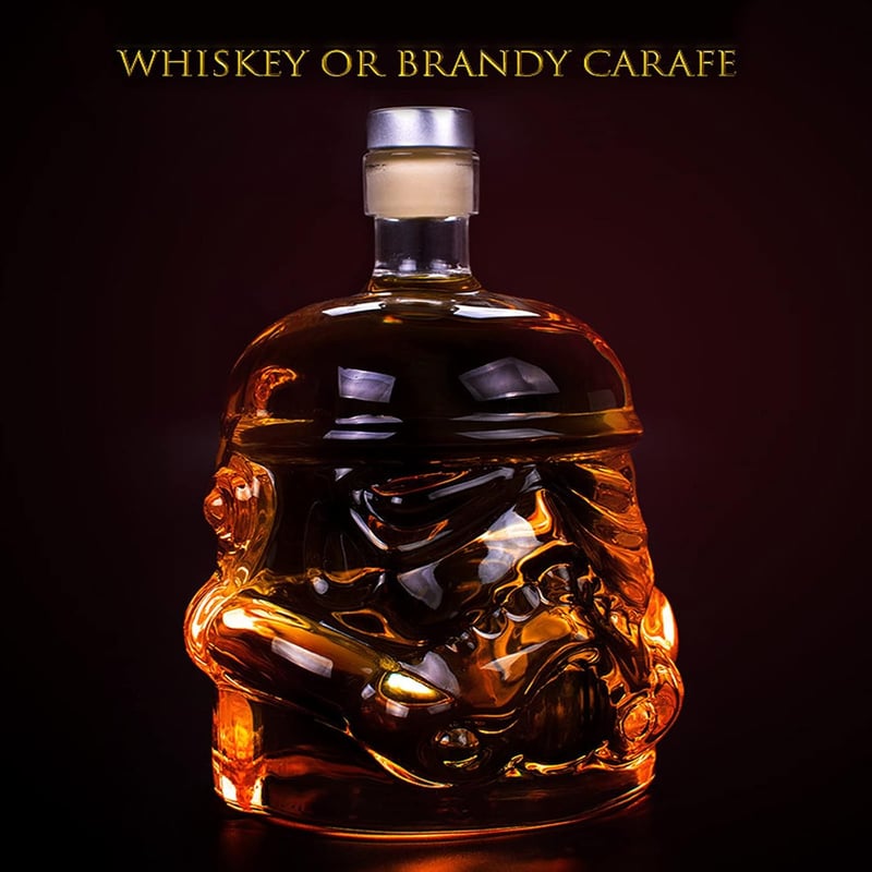 Whiskykaraffe mit 2 Gläsern, 750 ml für Whisky und Likör