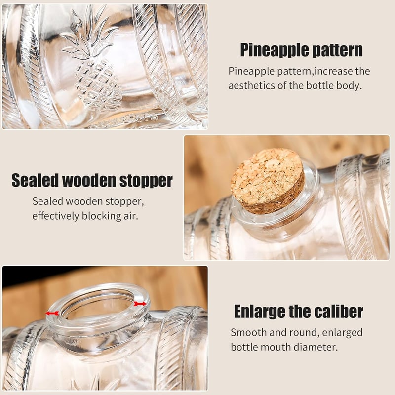 Whisky Dekanter Set mit 3L Karaffe und Holzständer für Männer