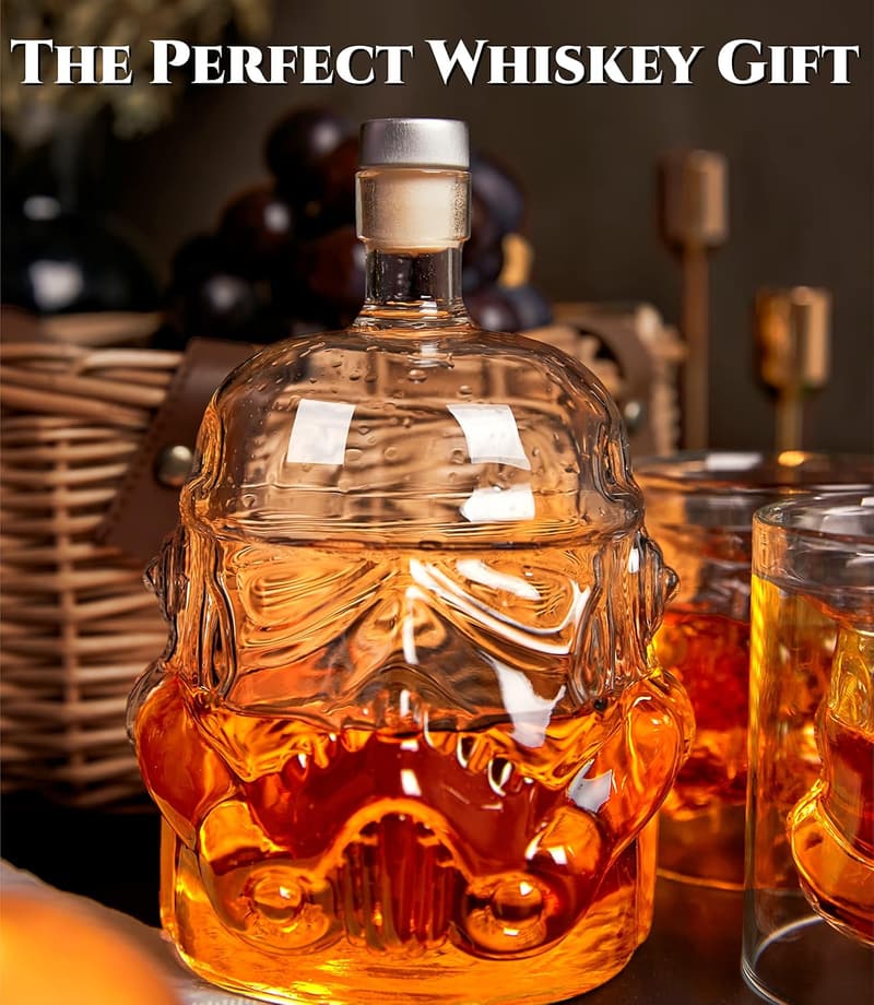 Whiskey Decanter Set mit 2 Gläsern, 750 ml – Geschenke für Männer