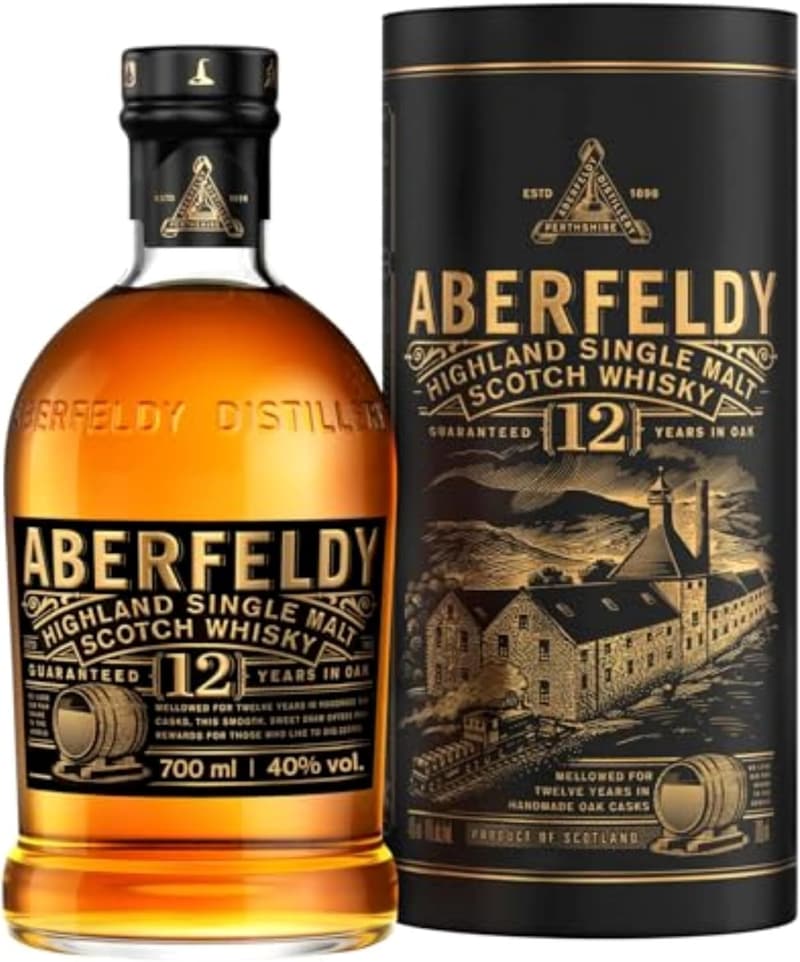Aberfeldy 12 Jahre Single Malt Scotch Whisky, 40% Vol., 700 ml, Premiumqualität