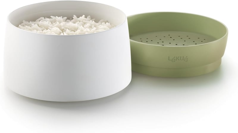 Lékué Quinoa und Reis Kocher, 1 Liter, Weiß